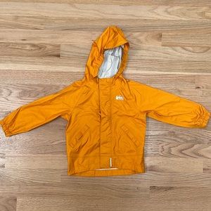 Orange raincoat REI brand 2T